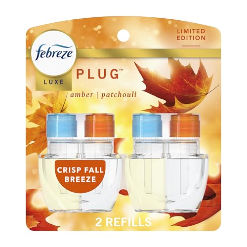 Recarga de Ambientador Febreze Plug In, Aceite Aromático para Olores Fuertes, Fragancia Brisa de Otoño, 0.87oz, Paquete de 2 - imagen 4