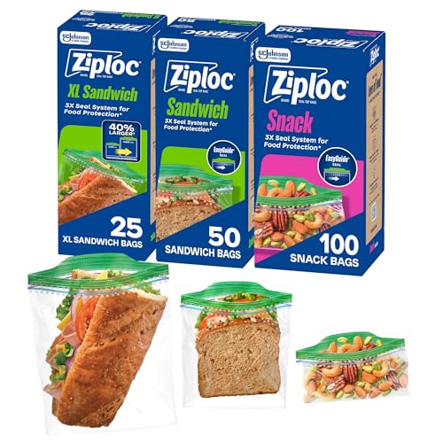 Bolsas Ziploc para Sándwich y Snacks de 175 Piezas con Textura EasyGuide y Tecnología Grip 'n Seal - imagen 5