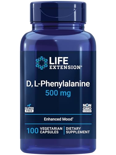 Cápsulas de D, L-Fenilalanina Life Extension, 500 mg – Apoya la Salud del Ánimo y Promueve la Salud de Neurotransmisores – 100 Cápsulas, Sin Gluten, - imagen 3