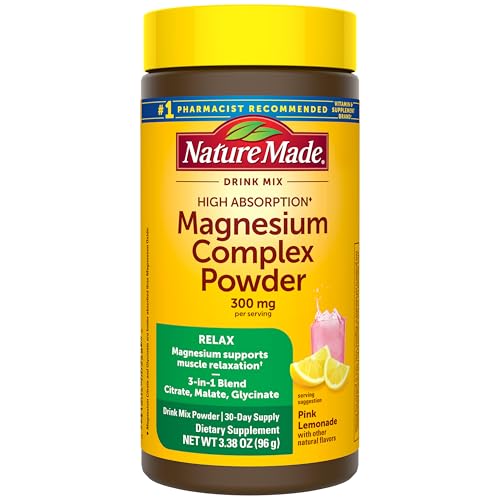 Nature Made Mezcla en Polvo de Magnesio de Alta Absorción, Citrato, Glicinato y Malato 3 en 1, Sabor Limonada Rosa, 96 g, Suministro para 30 Días - imagen 2