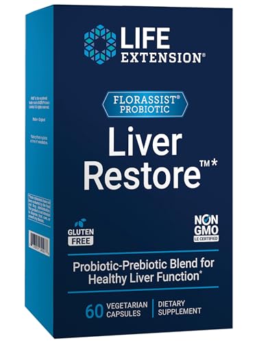 Life Extension FLORASSIST® Liver Restore™ - Probióticos y prebióticos para la salud del hígado, 60 cápsulas, Sin gluten, No GMO, Vegetariano - imagen 2