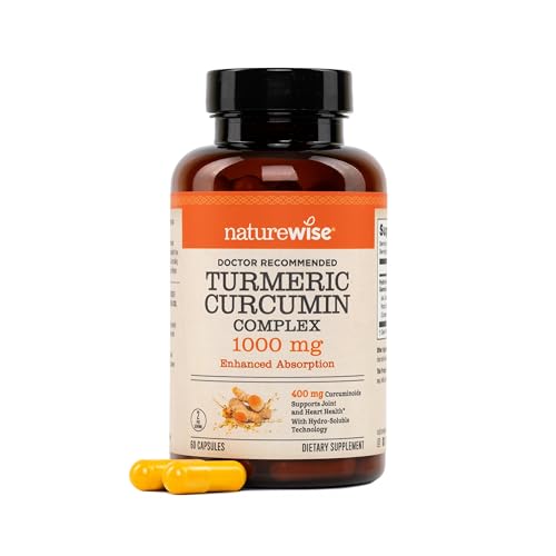 NatureWise Cúrcuma Curcumin Extra Fuerte 1000mg con Tecnología Hidrosoluble - 400mg de Curcuminoides para Apoyo Inmunológico - Vegano, No GMO, 60 - imagen 5