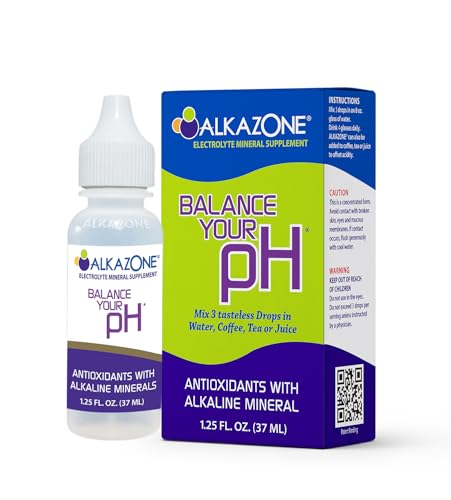 Alkazone Balance Your pH, Gotas Minerales Alcalinas Antioxidantes, Paquete de 1.25 Oz, Rinde 10 Galones de Agua Alcalina, Sin Sabor, Hidratación y - imagen 2