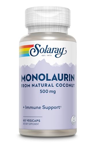 SOLARAY Monolaurin 500mg de Coco Natural - Suplemento Nutricional Potente - Verificado en Laboratorio - 60 Porciones, 60 VegCaps - imagen 4