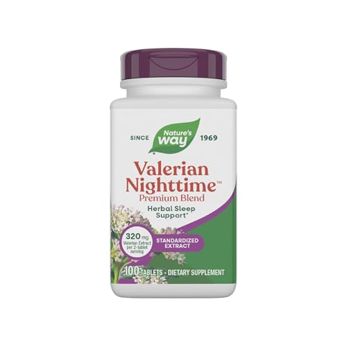 Suplementos Naturales para Dormir Nature's Way Valerian Nighttime, Mezcla Premium de Hierbas, 320 mg de Extracto de Valeriana por 2 Tabletas, 100 - imagen 5