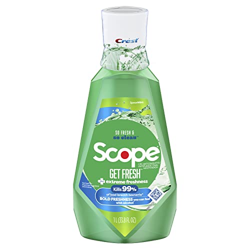 Enjuague Bucal Crest Scope Get Fresh con Alcohol, Combate Placa y Gingivitis, Sabor Menta 1L - imagen 3