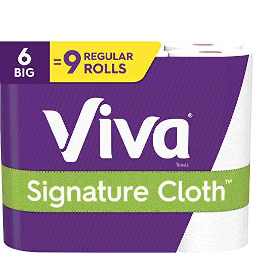 Toallas de Papel Viva Signature Choose-A-Sheet, Suaves y Resistentes para una Limpieza Perfecta, Blancas, 6 Rollos Grandes (Equivalente a 9 Rollos - imagen 1
