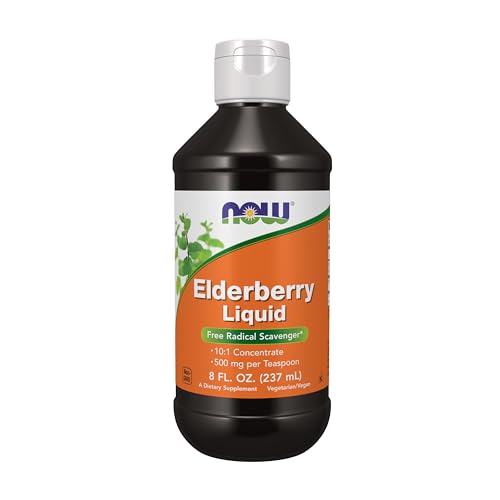 Suplementos NOW Foods, Extracto Líquido de Saúco 500 mg, Concentrado 10:1, Antioxidante, 8 Onzas - imagen 2