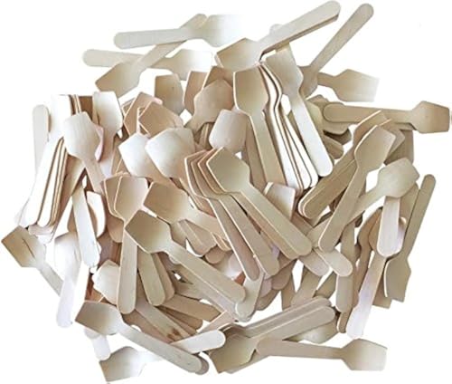 Cucharitas de Madera Mini en Paquete de 300 - Ecológicas y Biodegradables - 3.75 Pulgadas - Marca Outside the Box Papers - imagen 1