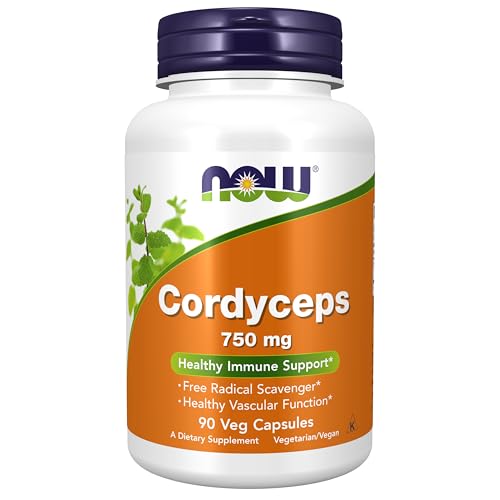 Suplementos NOW Foods, Cordyceps (Cordyceps sinensis) 750 mg, Apoyo Inmunológico Saludable*, 90 Cápsulas Veganas - imagen 6