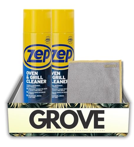 Limpiador de Horno y Parrilla Zep Sin Olor 19 oz (Paquete de 2) con Paño de Microfibra – Fórmula Espuma Pesada para Grasa y Manchas Difíciles – Set - imagen 4