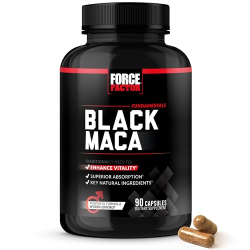 Suplemento de Raíz de Maca Negra Force Factor para Hombres, 1000mg, Energía, Balance Hormonal y Vitalidad, 90 Cápsulas con BioPerine - imagen 2