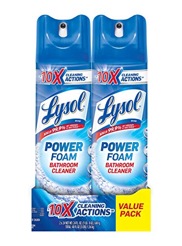 Limpiador en Spray para Baño Lysol, Azul, Brisa de Isla, 48oz (2X24oz) - imagen 4