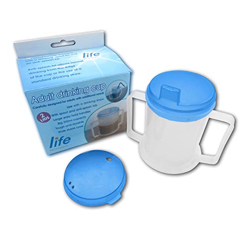 Taza para Adultos Life Healthcare – 300ml, Antiderrame, Apta para Lavavajillas, Plástico Sin BPA, con Dos Asas, Ideal para Personas Mayores y con - imagen 5
