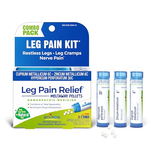 Boiron Alivio para el Dolor de Piernas, Ideal para Piernas Inquietas, Calambres y Dolor Agudo - 3 Cajas (240 Gránulos) - imagen 3