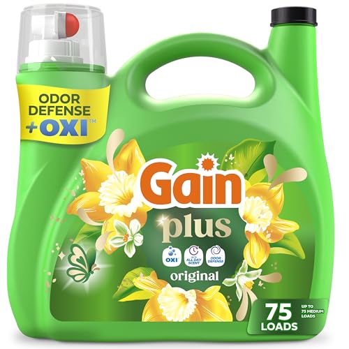 Detergente Líquido para Ropa Gain Plus, Limpio y Fresco, Con Oxi, Aroma Original, 99 fl oz, Rinde para 75 Lavados - imagen 2