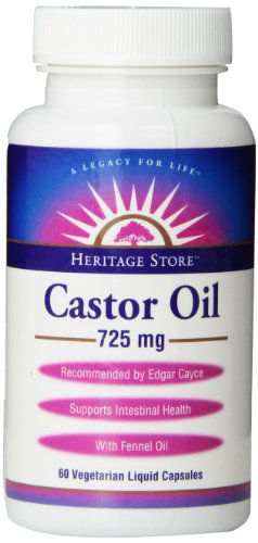 Suplemento de Aceite de Ricino HERITAGE STORE 725 mg, Apoyo Digestivo y Equilibrio Intestinal, con Aceite de Hinojo, 60 Cápsulas Vegetarianas - imagen 3