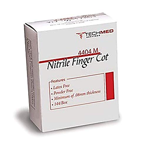 Dukal 4404M Tech-Med Dedos de Nitrilo, Tamaño Mediano (Paquete de 144) - imagen 5