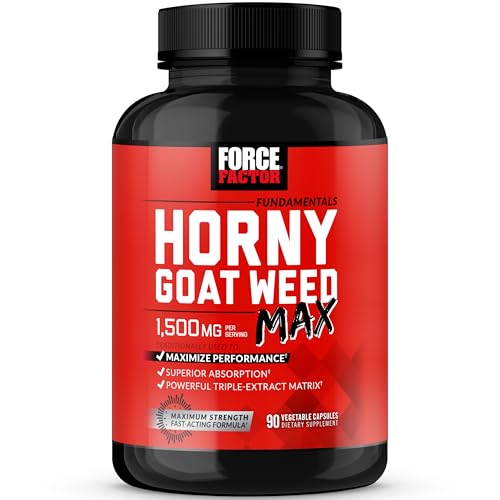 Force Factor Horny Goat Weed Max, Suplemento Herbal para Hombres y Mujeres, 1500mg, 90 Cápsulas para Maximizar Rendimiento y Energía - imagen 5