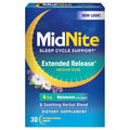 Suplemento Herbal para Dormir MidNite, Liberación Prolongada, 6 mg de Melatonina, No Habitual, 30 Tabletas, Libre de Drogas, Gluten y Lactosa, Vegano - imagen 1