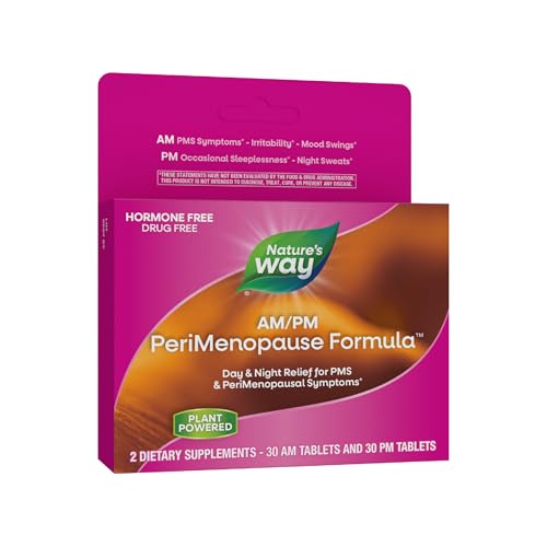 Fórmula AM/PM de Nature's Way para Perimenopausia, Apoyo a Síntomas de PMS y Perimenopausia, Sin Hormonas, 30 Tabletas AM y 30 PM - imagen 3