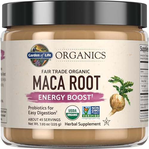Garden of Life Organics Maca Peruana Gelatinizada Energizante 7.93 oz (225g) en Polvo con Probióticos, Orgánico, No Transgénico, Vegano y Libre de - imagen 3