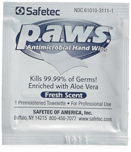 Toallitas Antibacteriales Paws para Manos 100/paquete de Safetec - imagen 5