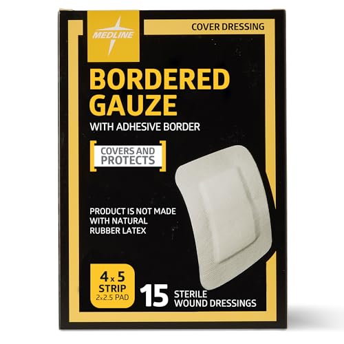 Venda de 15 apósitos adhesivos estériles Medline con borde, 4 x 5 y almohadilla de 2 x 2.5 - imagen 3