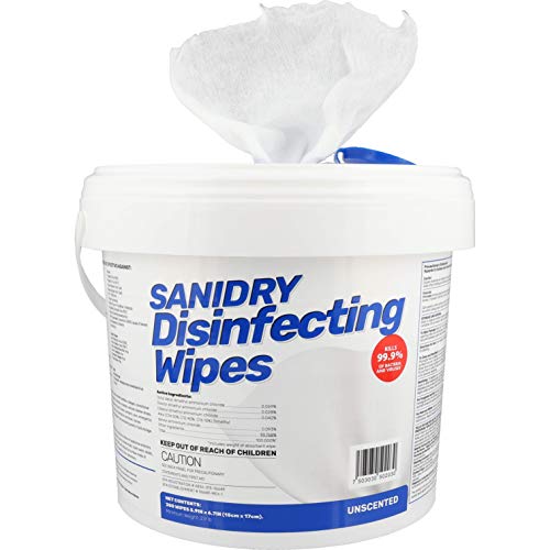 Toallitas Desinfectantes Rosmar SaniDry, 300 Piezas, Aprobadas por la EPA, Sin Fragancia, Blancas, No Abrasivas, Limpieza Multi-Superficie para - imagen 3