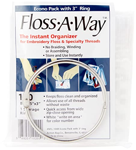 Organizador Floss-A-Way ACTION BAG, 3 x 5 pulgadas, paquete de 100 unidades - imagen 4