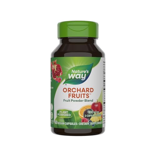 Nature's Way Orchard Fruits, Mezcla de Polvo de Frutas, 12 Frutas Diferentes, 900mg por Porción de 2 Cápsulas, 60 Cápsulas - imagen 6