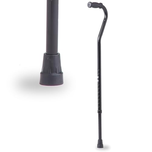 Bastón Bariátrico Medline de Acero Alto con Mango Offset, Ajustable 37-48, Capacidad de 500 lbs, Ideal para Lesiones en Pies y Piernas, Negro - imagen 2