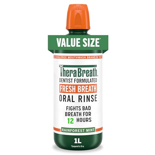 Enjuague Bucal TheraBreath Frescura, Menta Selva, Sin Alcohol, 33.8 oz/1 L - imagen 2