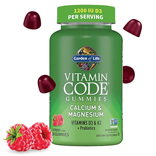 Garden of Life Vitamin Code Gomas de Calcio y Magnesio con D3 y K2, Apoyo a la Salud Ósea y Digestiva, No Transgénicas, Sin Gluten, 60 Gomas de - imagen 3