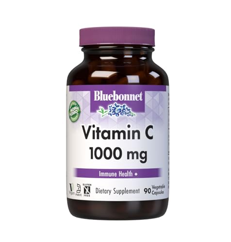 Cápsulas Vegetales de Vitamina C 1000 mg Bluebonnet Nutrition, Ácido Ascórbico para la Salud Inmunológica y de la Piel, Veganas, 90 Cápsulas - imagen 2