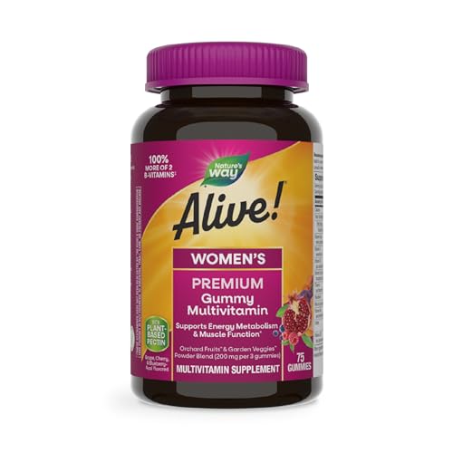 Suplemento Multivitamínico Gummy Premium para Mujeres Nature's Way Alive!, Apoya el Metabolismo Energético*, Función Muscular*, Sabor Uva, Cereza y - imagen 6