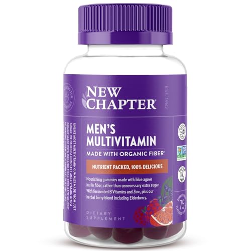 Gomitas Multivitamínicas para Hombres New Chapter, 57% Menos Azúcar, Vitaminas C, D3 y Zinc, Sin OGM, Sin Gluten, Sabor Berry-Cítrico, 75ct - imagen 5