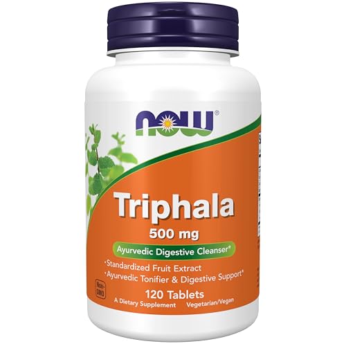 Suplementos NOW Foods, Triphala 500 mg, combinación de Harada, Amla y Behada, 120 tabletas - imagen 3