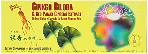 Extracto de Ginkgo Biloba y Ginseng Rojo Panax Prince Of Peace, 30 Botellas de 0.34 oz - imagen 2
