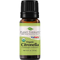 Aceite Esencial Orgánico de Citronela Plant Therapy 10 mL (1/3 oz), 100% Puro, Certificado Orgánico por USDA, Aromaterapia Natural para Plagas y - imagen 1