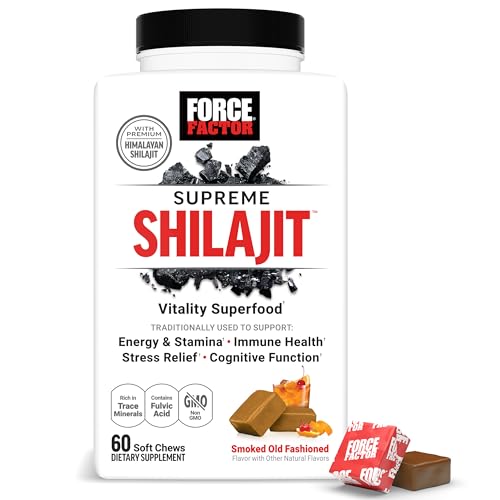Force Factor Supreme Shilajit, Shilajit Himalayo Premium para Hombres y Mujeres, Energía, Resistencia, Salud Inmunológica, Sabor Ahumado, 60 Gomas - imagen 1