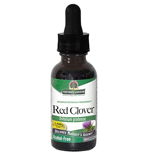 Extracto de Trébol Rojo Nature's Answer 1 Onza - Sin Alcohol, Suplemento de Bienestar Femenino, Kosher, Sin Gluten, Hecho en EE. UU. - imagen 2