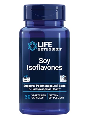 Isoflavonas de Soja Life Extension, Apoyo para Corazón, Huesos y Salud Celular en Mujeres Postmenopáusicas, Sin Gluten, No OGM, Vegetariano, 30 - imagen 2