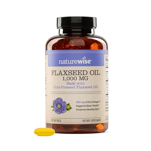 NatureWise Aceite de Semilla de Linaza 1000 mg, Omega 3 Sin Pescado con 580 mg ALA, Suplemento Dietético para el Sistema Inmunológico - Orgánico, - imagen 4