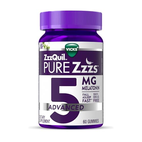 Gomitas de Melatonina ZzzQuil Pure Zzzs, 5mg, Ayuda para Dormir con Manzanilla y Lavanda, Sabor a Baya, 60 gomitas para adultos - imagen 4
