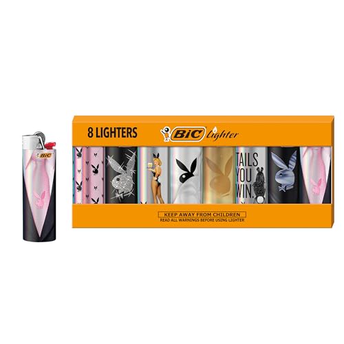 Encendedor BIC Pocket, Edición Especial Playboy (Holográfico), Diseños Únicos, Paquete de 8 Encendedores - imagen 2