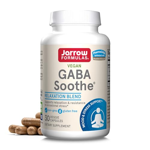 Jarrow Formulas® GABA Soothe®, Suplemento Dietético de 3 Ingredientes para Relajación y Estrés Ocasional, 30 Cápsulas Veganas, Suministro para 30 Días - imagen 4