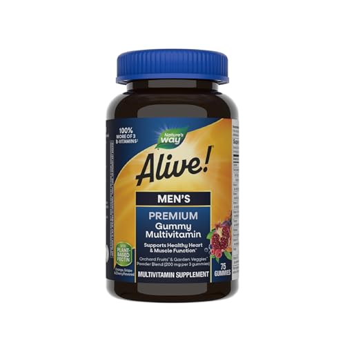 Suplemento Multivitamínico Premium Gummy para Hombres Nature's Way Alive!, Apoya Corazón Saludable*, Función Muscular*, Complejo B, Sabor Naranja, - imagen 5