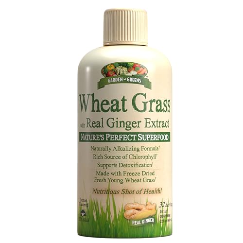 Jugo de Pasto de Trigo Garden Greens con Extracto de Jengibre Real, Superalimento Perfecto de la Naturaleza, 32 porciones - imagen 5