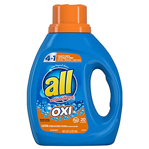 Detergente Líquido All Stainlifters con OXI Quitamanchas y Blanqueadores, Fresco, 20 Cargas, 36 Fl Oz - imagen 4